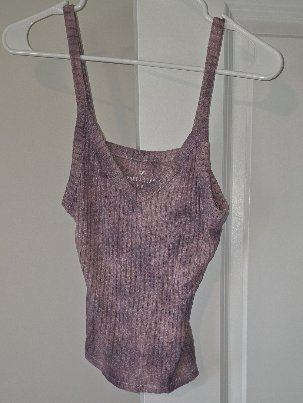 American Eagle Outfitters Soft & Sexy Ribbed Tank Top - Mauve Purple